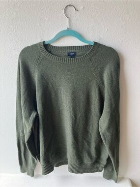 J. Crew Men's Olive Crewneck Sweater